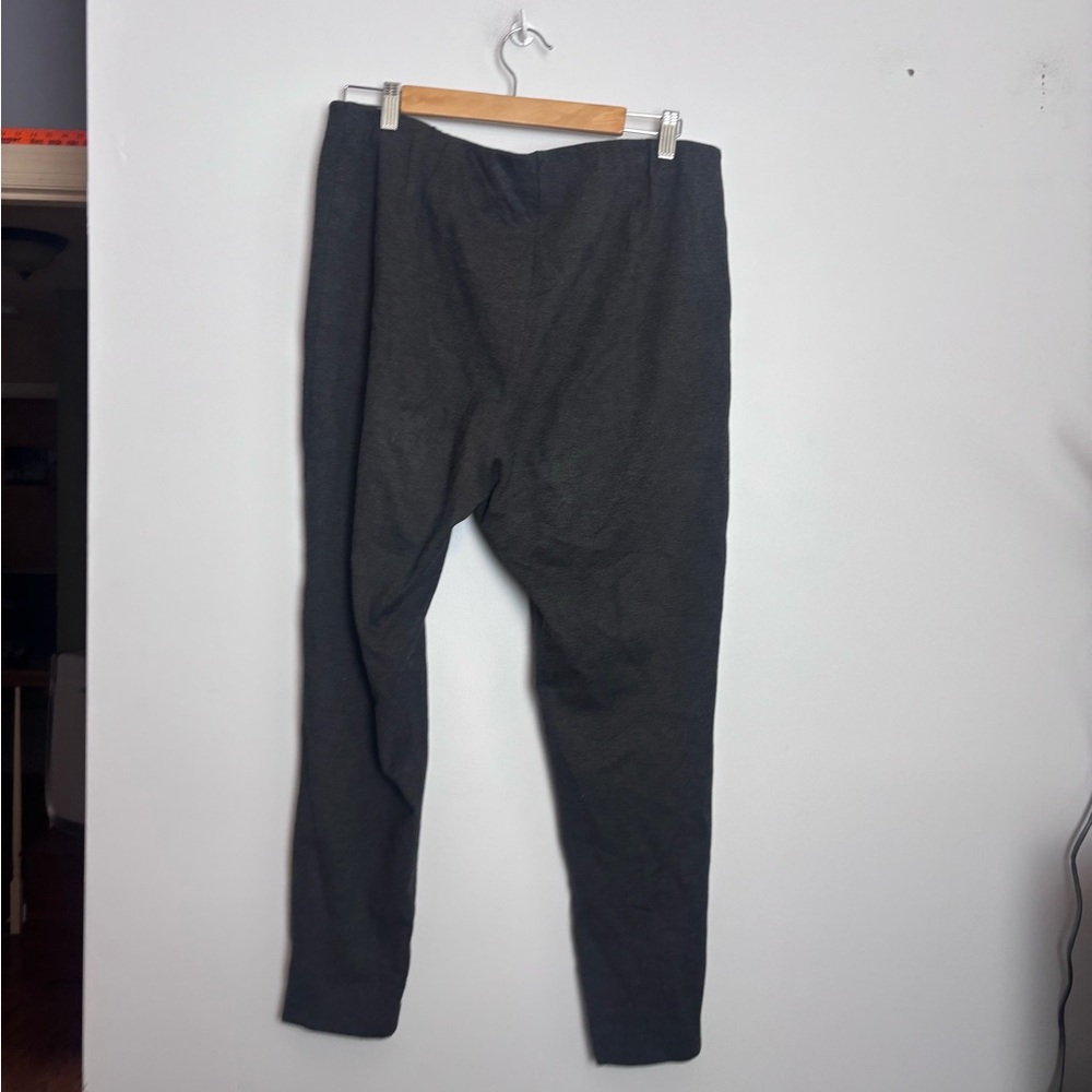 J. Jill Dark Charcoal Gray Casual Business Casual Ponte Leggings - Picture 7 of 8